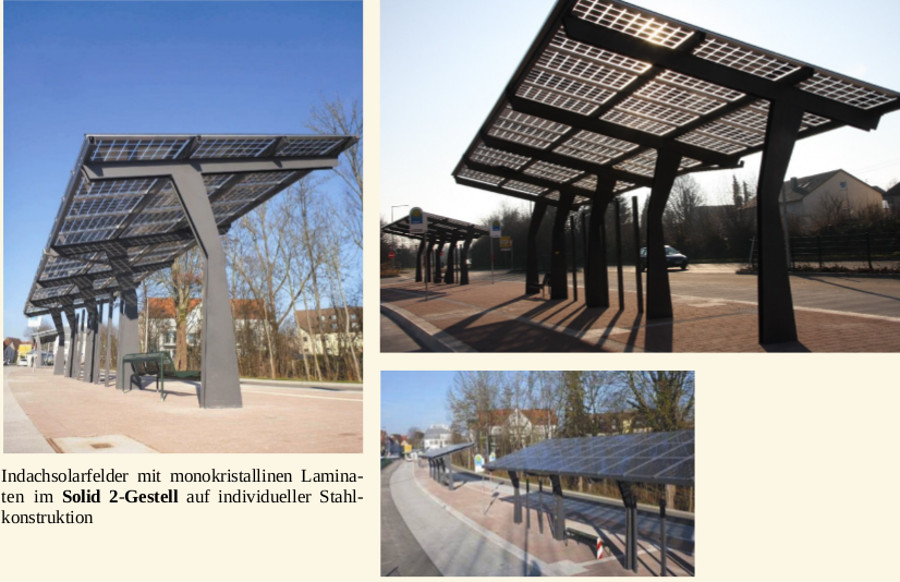 Solid 2-Gestell auf Stahl-Pfettenkonstruktion